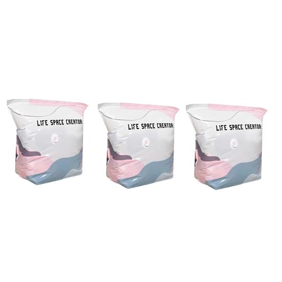 No Pump Vacuum Storage Bags Durable Reusable Oversized Cube Design Easy Compression Saves