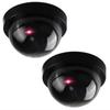 Set of 2 Black Dummy Surveillance Cameras for Home