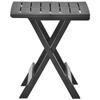 Table de jardin pliable - vidaXL - anthracite - plastique
