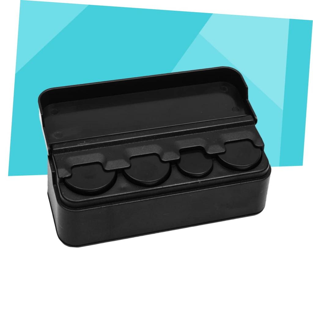 VILLFUL Box Coin Storage Case Car Coin Holder Car Coin Holder Storage Organizer with Drawer Coin Organizer Black