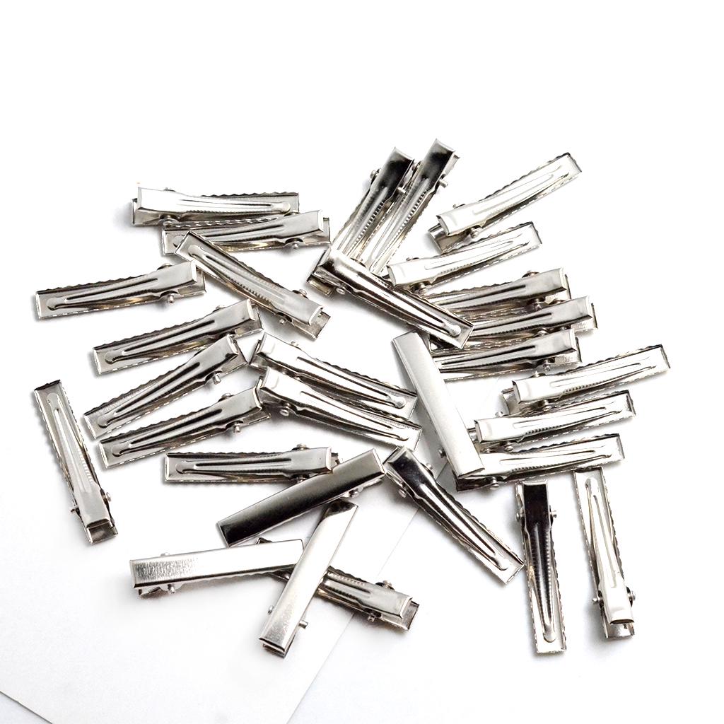 30/100Pack Flat Single Prong Alligator Hair Clips DIY Bows 3.5cm(100Pack)