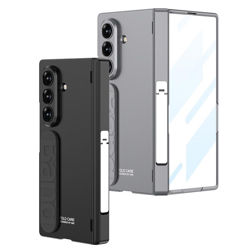 Suitable for Samsung Z Fold7 Mobile Phone Case New Magnetic Hinge Case Film Integrated Silicone Wristband Bracket Protective Cover