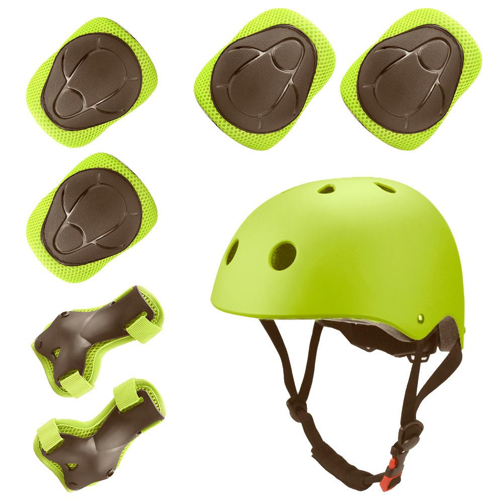 Vendita Diretta dalla Fabbrica Casco da Skateboard 7-in-1 Certificato CE EN1078 e Set di Ginocchiere, Gomitiere, Polsiniere per Bambini Protezioni