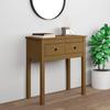Day and Night - Day and Night Solid Pine Wood Honey Brown Console Table 70x35x75 Cm