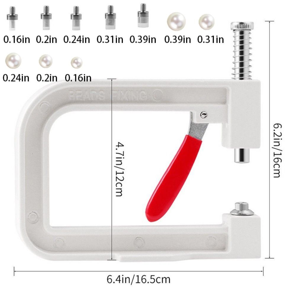 DIY Crafts Beads Rivet Fixing Machine 4-10mm Pearls Hand Press Pearl Setting Tools  Hats Shoes