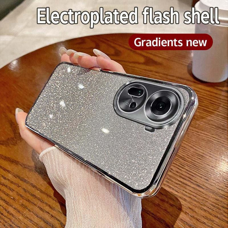 

Для OPPO Reno 11 5G Чехол OPPO RENO 11 Pro 5G Чехол для телефона Блестящий блестящий силиконовый объектив камеры Мягкая задняя крышка For OPPO Reno11Pro