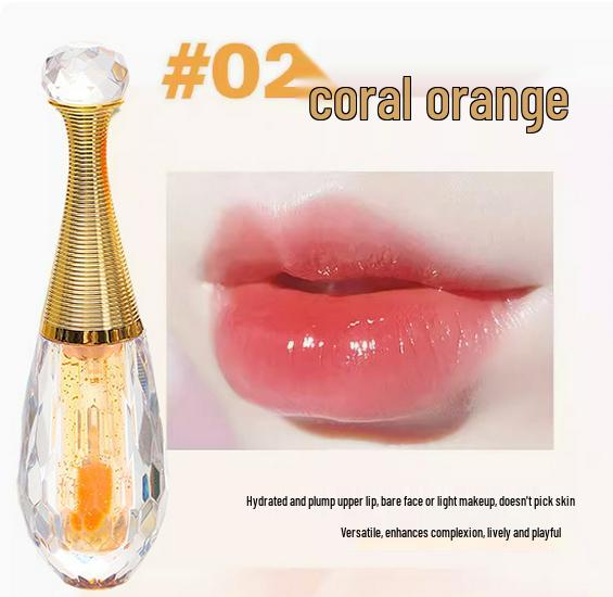 

Увлажняющий блеск для губ, реагирующий на температуру оранжевый/коралловый