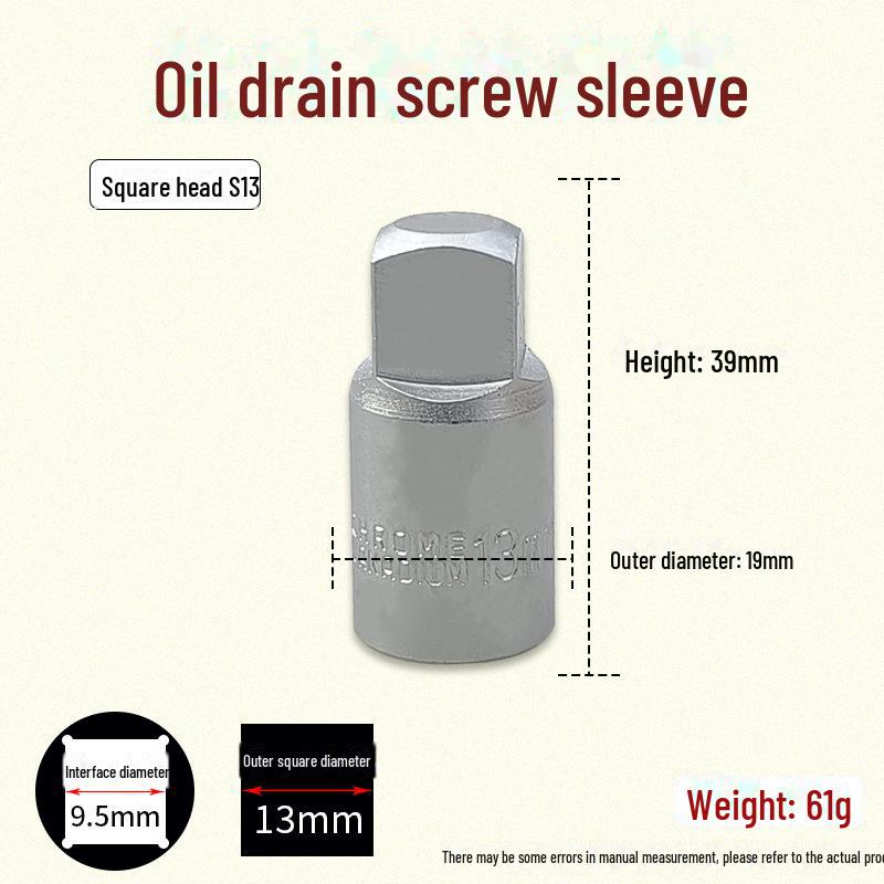 Zestaw śrub do miski olejowej z łbem sześciokątnym i kwadratem 4-kątnym Klucz nasadowy do skrzyni biegów