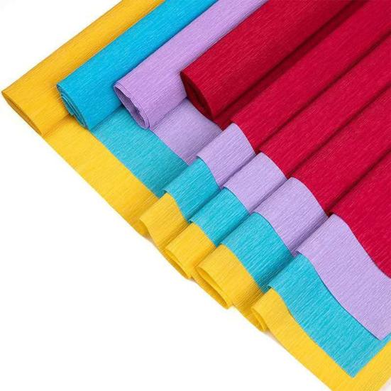 Krepppapier, lebendige Farben, verdicktes Bastelpapier, lichtbeständig, DIY-Papierblumen für Kunstprojekte, Dekorationen