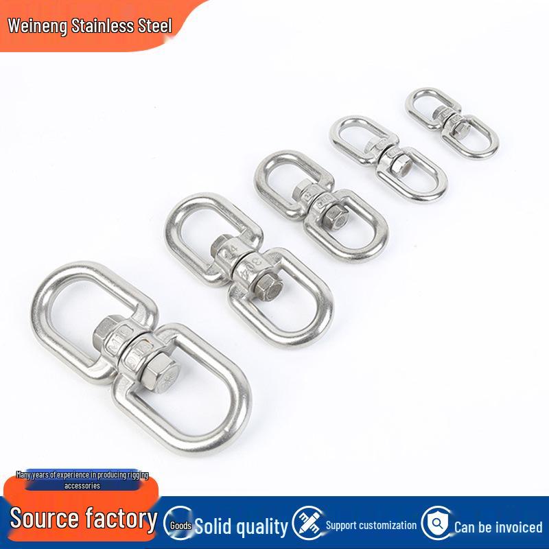 304 Stainless Steel Universal Rotating Swivel Ring for Pet Chains 4mm Swivel Ring