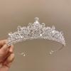 Luxury Water Drop Crystal Tiara Sparkling Bride Headdress Rhinestone Queen Crown  for Women Girls