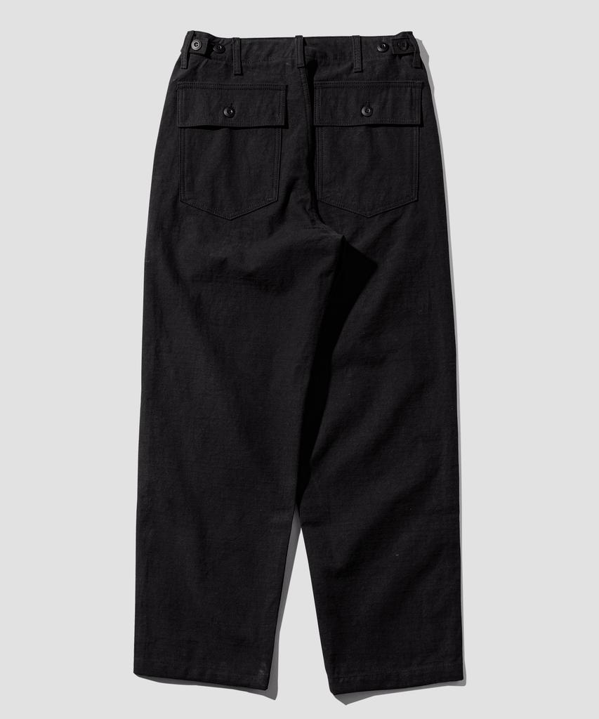 PERSTEP Rough Slub Fatigue Pants Black Julp4678