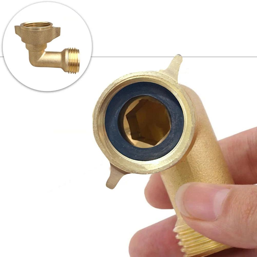 2PCS 90 Degree Elbow Connection Brass Corner Joints 3/4 Water Pipe Fitting Connection Garden Hose Connection Adapter