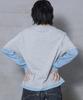 XTONZ Xtt166 Roll-Up Layered Crop Long Sleeve (Gray)