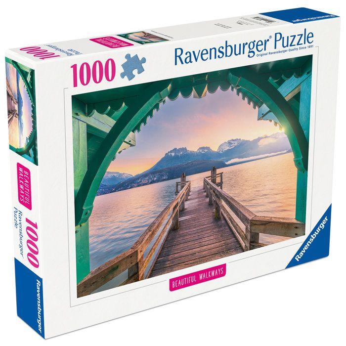 Ravensburger - Puzzle Adulte 1000 pieces - Passerelle du lac d'Annecy (Puzzle Highlights, Chemins de reve) -des 14 ans -12001762