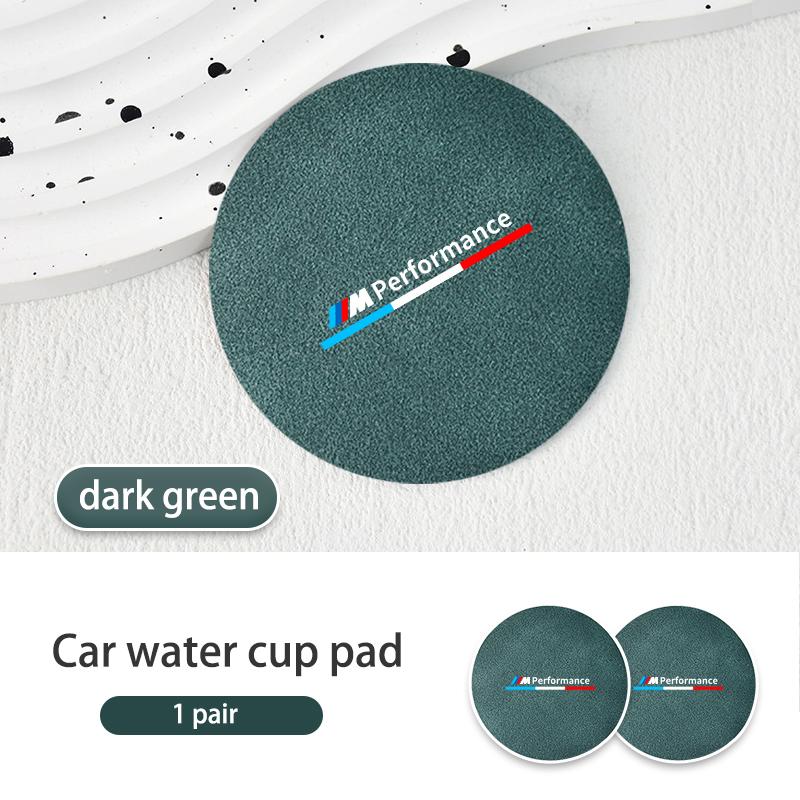 1pair Car Coaster Water Cup Seat Non-slip Mat accessories For BMW 1 2 3 5 7 Series X1 X2 X3 X4 X5 X6 G20 G30 G11 G12