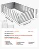 Galvanized Raised Garden Bed, 2400 X 1200 X 620 Mm, Rectangular Metal Planter Box Kit Outdoor, Bottomless Elevated Planting Box with Gloves, Alu-Zinc,