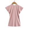 Womens Spring Summer Casual Loose Cotton Striped T Shirt Top with Side Slits Long Sleeve Versatile and Breathable Blouse for Daily Wear