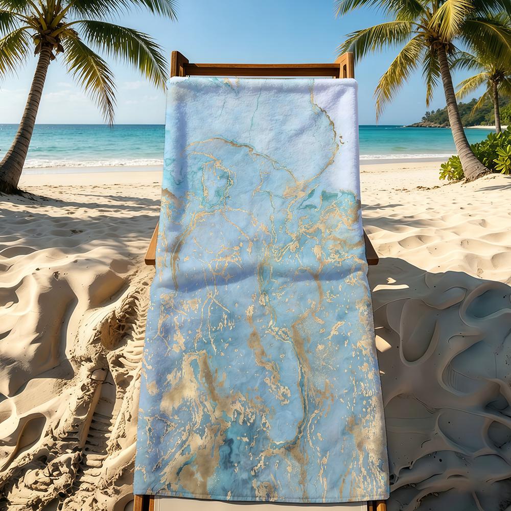 Marble Pattern Towel For Outdoor Camping Beach Towel Super Absorbent Quick-Drying Summer Towel