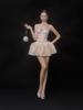 Funkelndes trägerloses Pailletten-Bandeaukleid - Eng anliegendes Partykleid