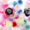 4pcs 5cm Chiffon Fabric Flower Head Colorful Artificial Flowers For Wedding Party DIY Clothing Earrings Decoration Accessories