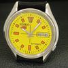 Seiko 5 AUTOMATIC VINTAGE JAPAN 6309A MENS YELLOW COLOR DIAL WATCH A702714-1