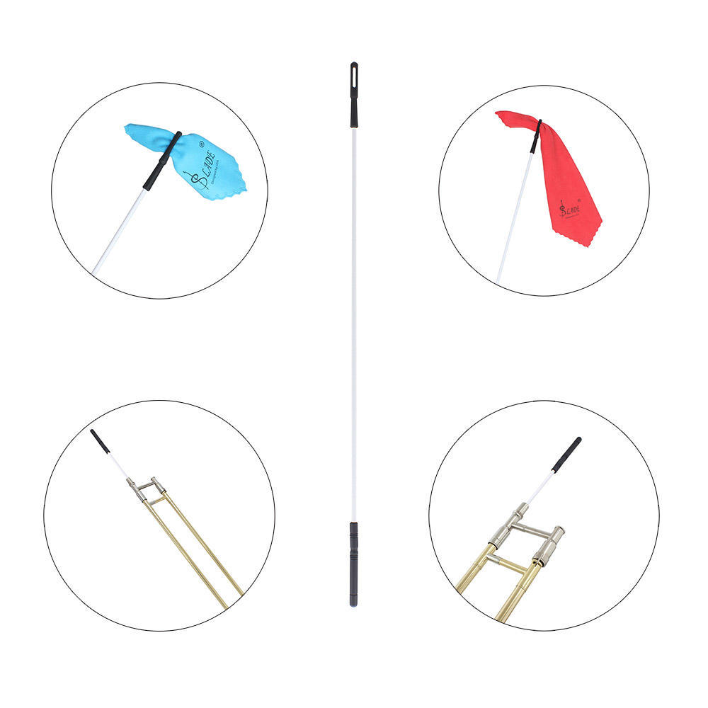 Trombone Steel Cleaning Rod Stick Plastic Handle Accessory Part