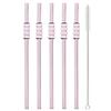 5pcs Ice-sugar Gourd Glass Straws Set High Borosilicate Drinking Straw Set with Brush Milk Shake Cocktail Straw Bar Drinkware