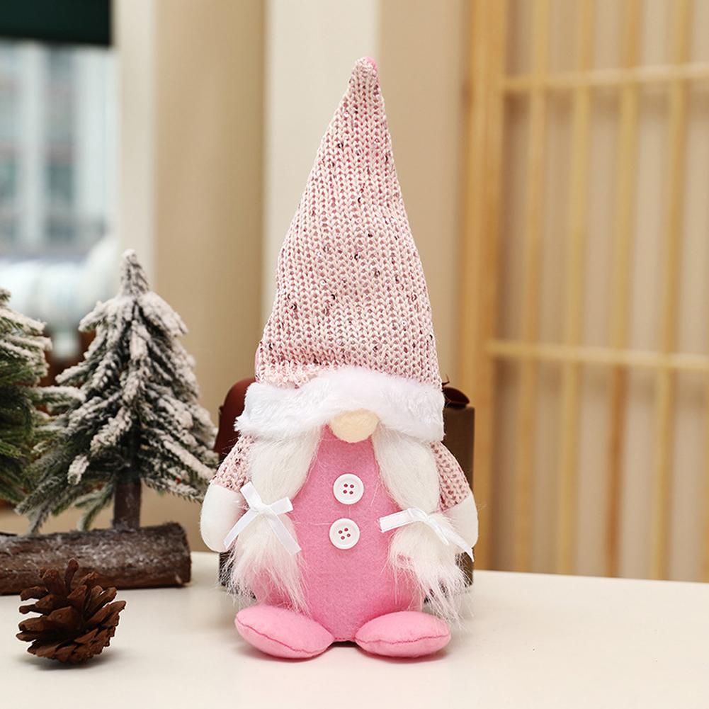 

Faceless Beard Doll Christmas Decoration, 1pc Christmas Ornament for Home Merry Christmas Xmas Gifts Happy New Year Decoration рожевий