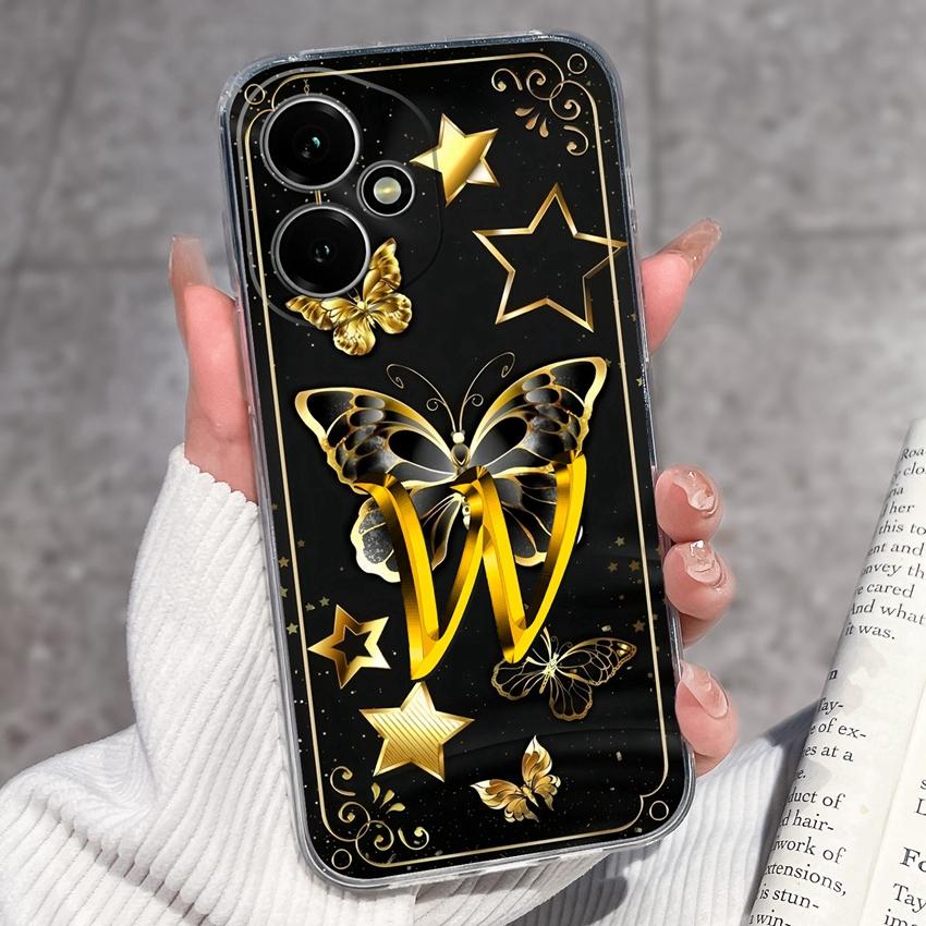 Fashion Letter Butterfly Pattern Phone Case For Honor 400 300 200 Pro Lite Smart 50S 30S 20S 20i 10i Soft Clear Back Cover For Honor Cellphone Casing
