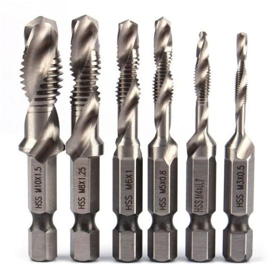 M3-M10 Matkap Uçları Yaygın Olarak Kullanılan Yüksek Verimli Yüksek Hız Çelik Hex Shank Büküm Matkap Uçları Elektrikli Matkap