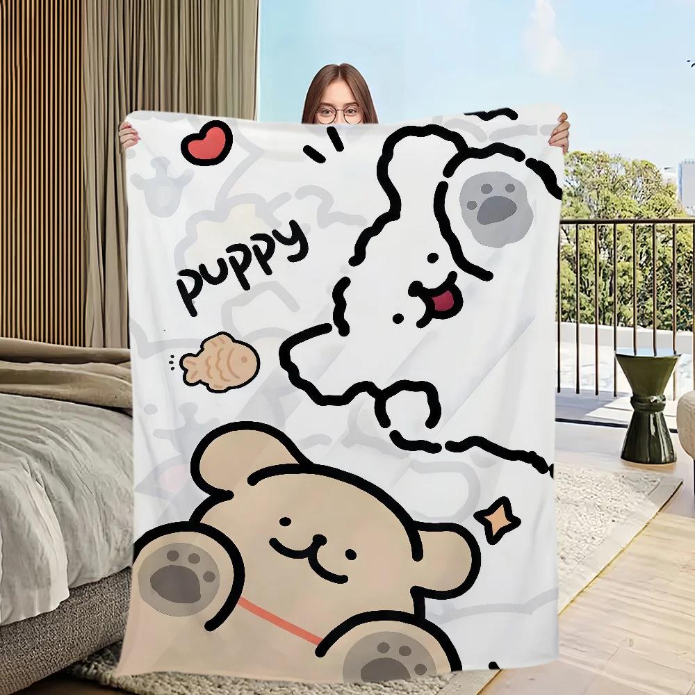 Cute Cartoon Plush Throw Blanket Soft Flannel for Bedroom Living Room Office Travel  Perfect Warm Cozy Gift