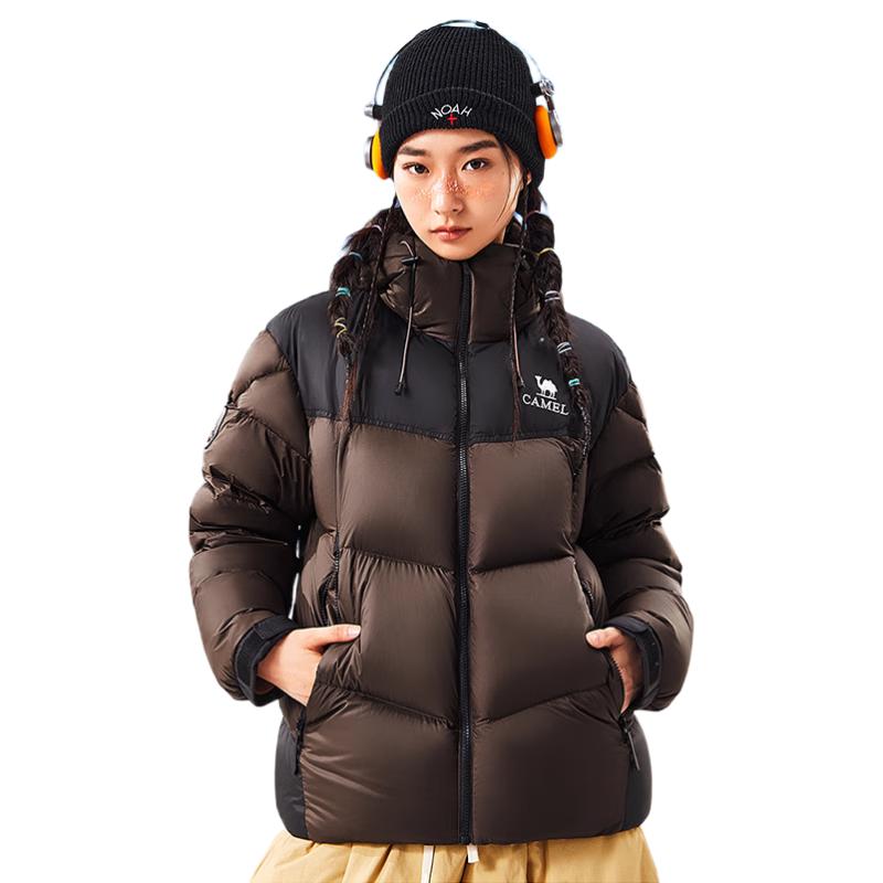 

Camel Volcano Unisex Hooded Goose Down Puffer Jacket XL