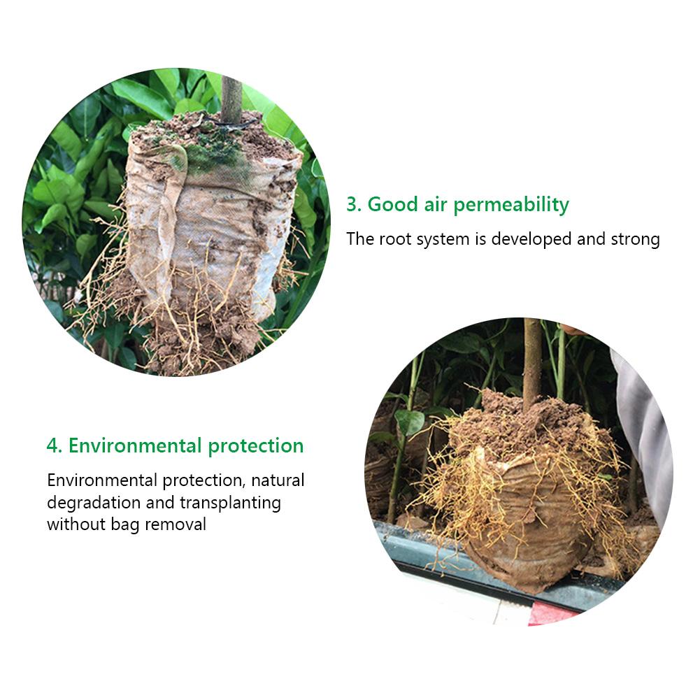 100x разлагаемые нетканые мешки для рассады растений, мешки для посадки ...