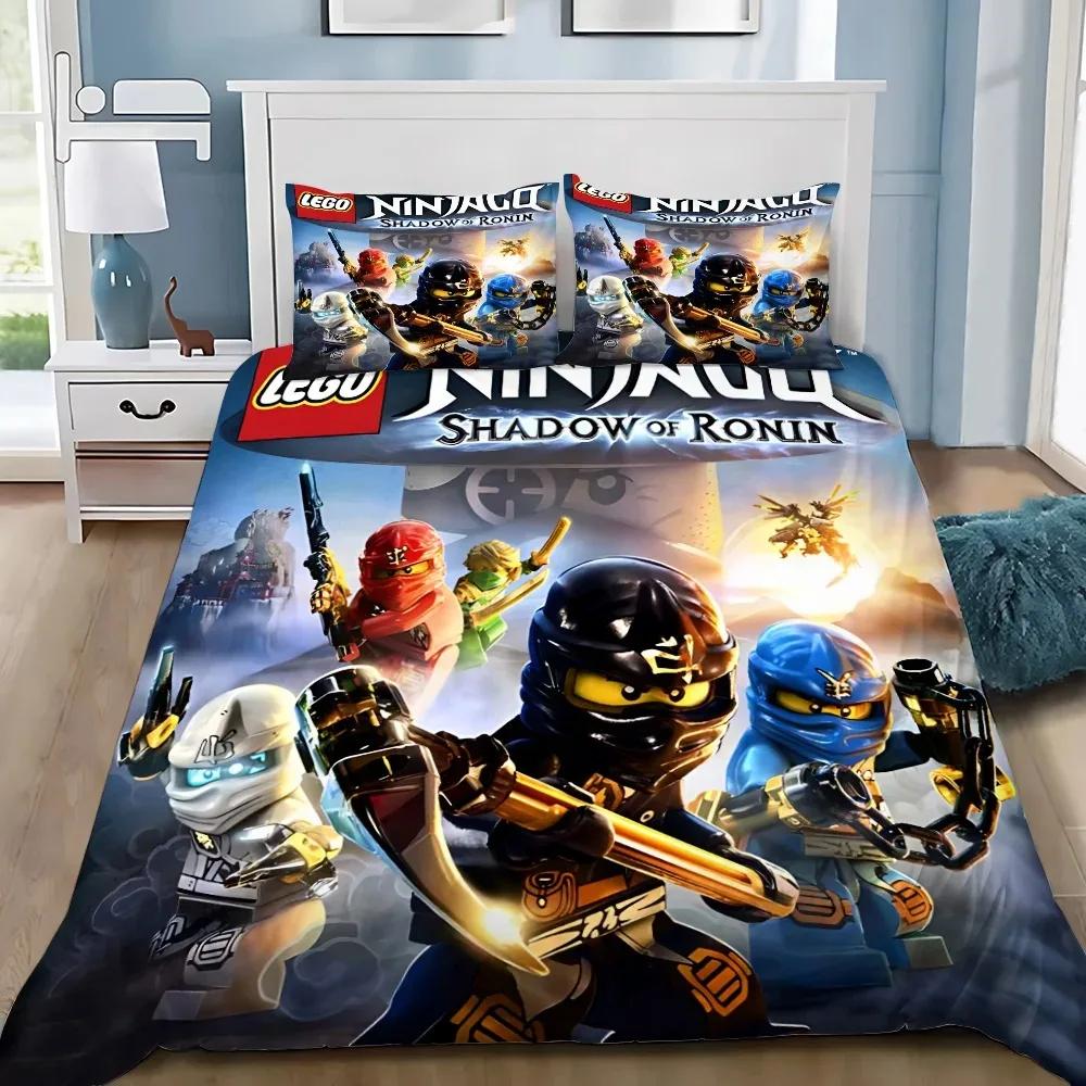 Children Duvet Cover Pillowcase Game Ninjagos Bedding Set For Adult Boy Girl Bedroom Decoration Gift Single Double Large Size