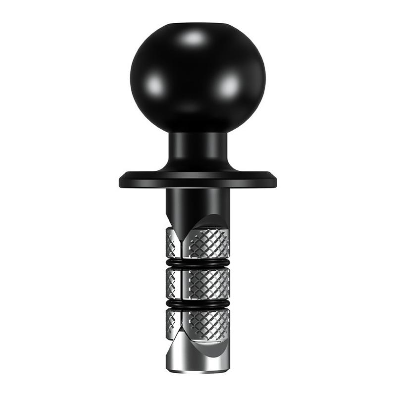 Supporto per Moto Bicicletta Base Nera per Stelo Forcella con Testa Sferica da 17mm 25mm per Adattatore Supporto Sferico GoPro insta360 Porta Telefono Cellulare