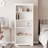 VidaXL BODO Bookcase White 80x38x180 Cm Solid Pine Wood 5 Shelves 355080