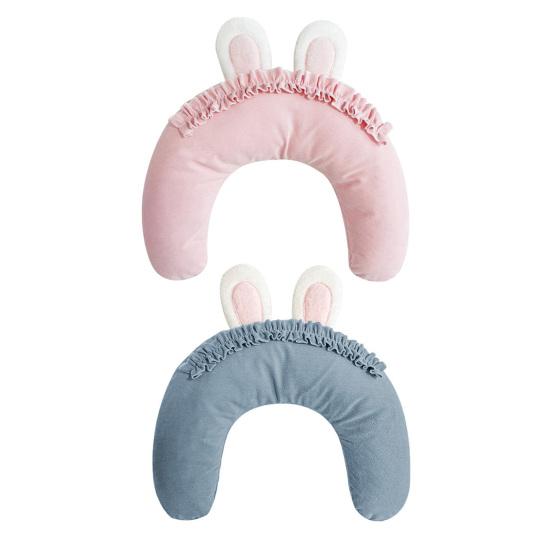 Cat Dog Neck Pillow U-shaped Cute Rabbit Ears Soft Rebound Smooth Zipper Pet Neck Support Washable Pet Pillow