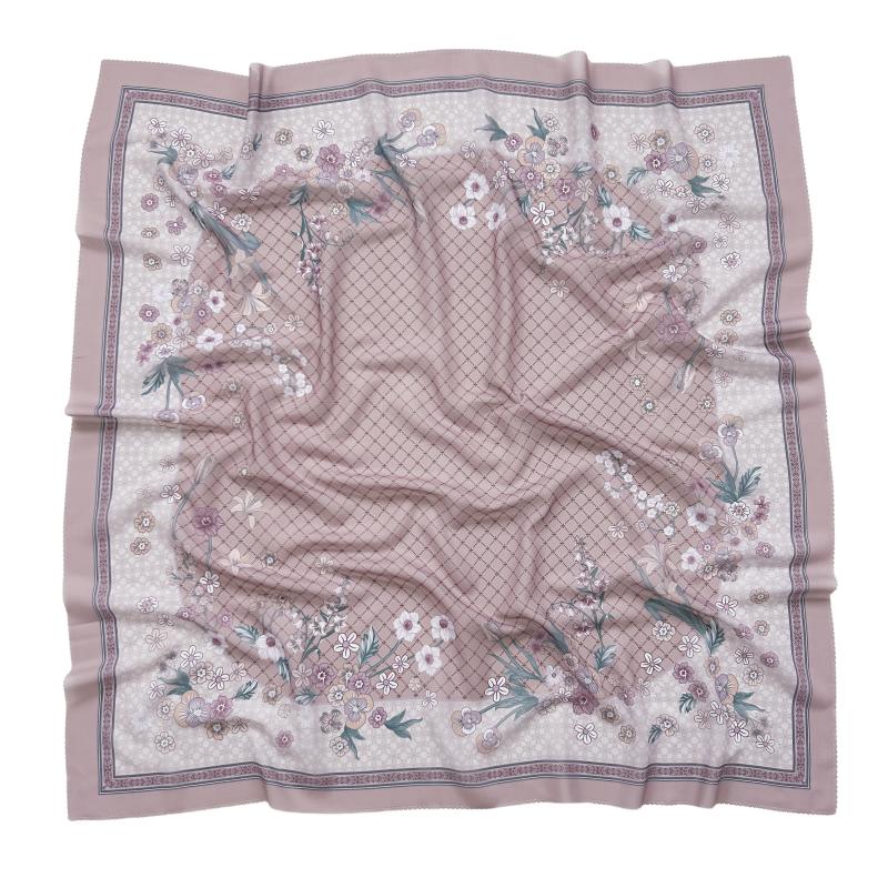 48Colors Malaysia Tudung Bawal Flower Print Hijab Laser Cut Edge Headscarf Premium Cotton Voile Soft Fashion Muslim Square Scarf
