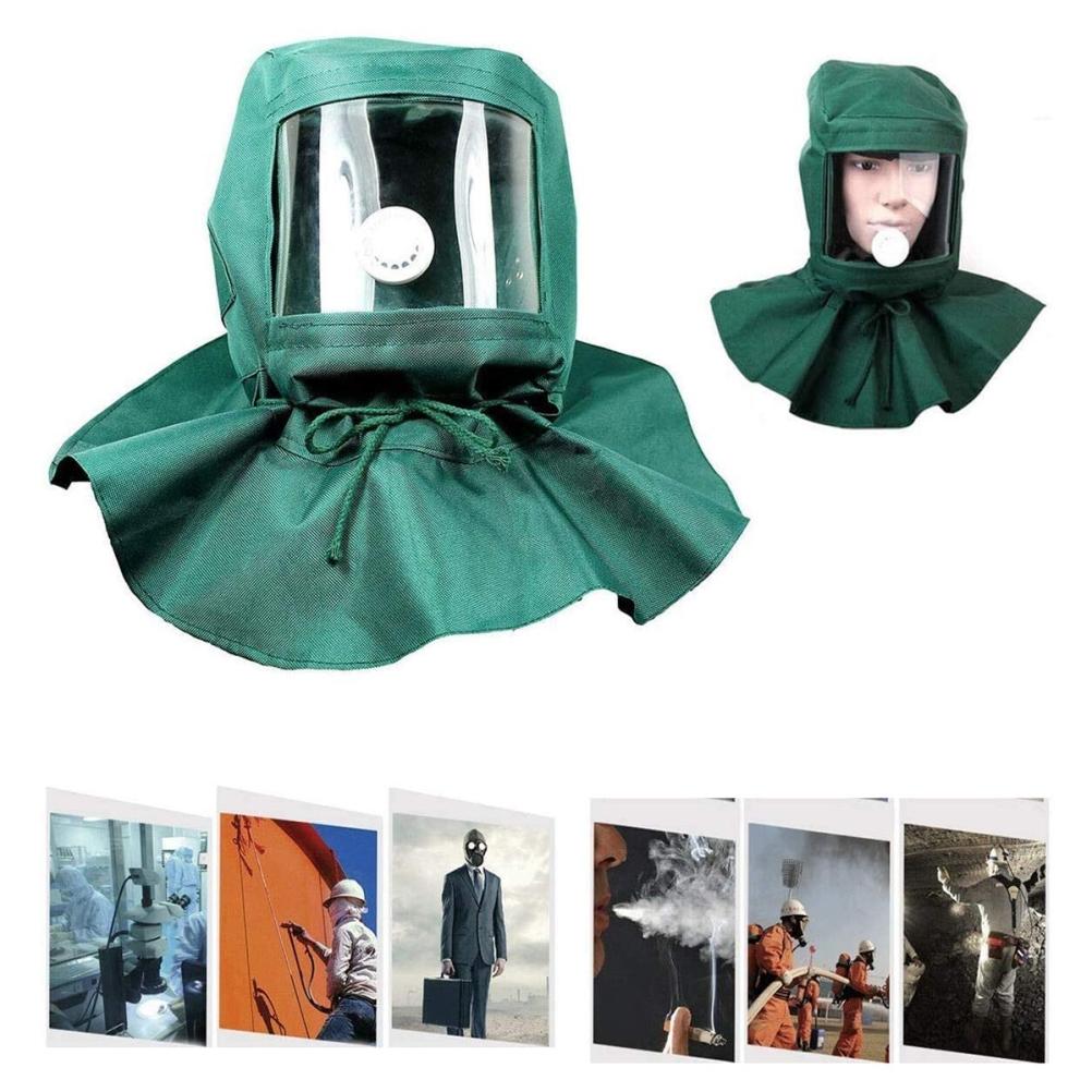 Sand Blasting Hood Cap Canvas Shawl Sandblaster Protective Face Cover Antidust Hood for Spraying