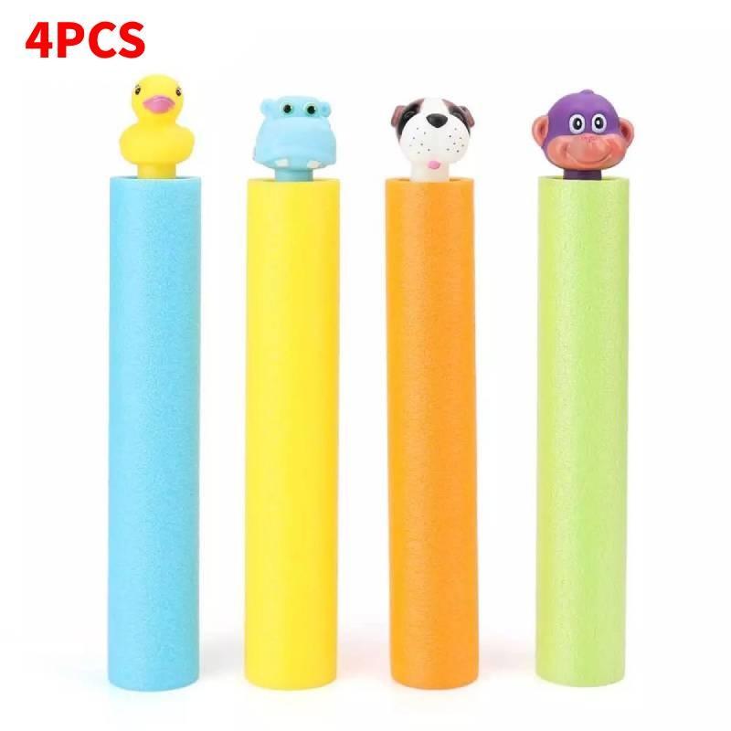 

4 шт. Игривый прочный Ева водяной пистолет с забавным дизайном головы животного Дети играют в воду