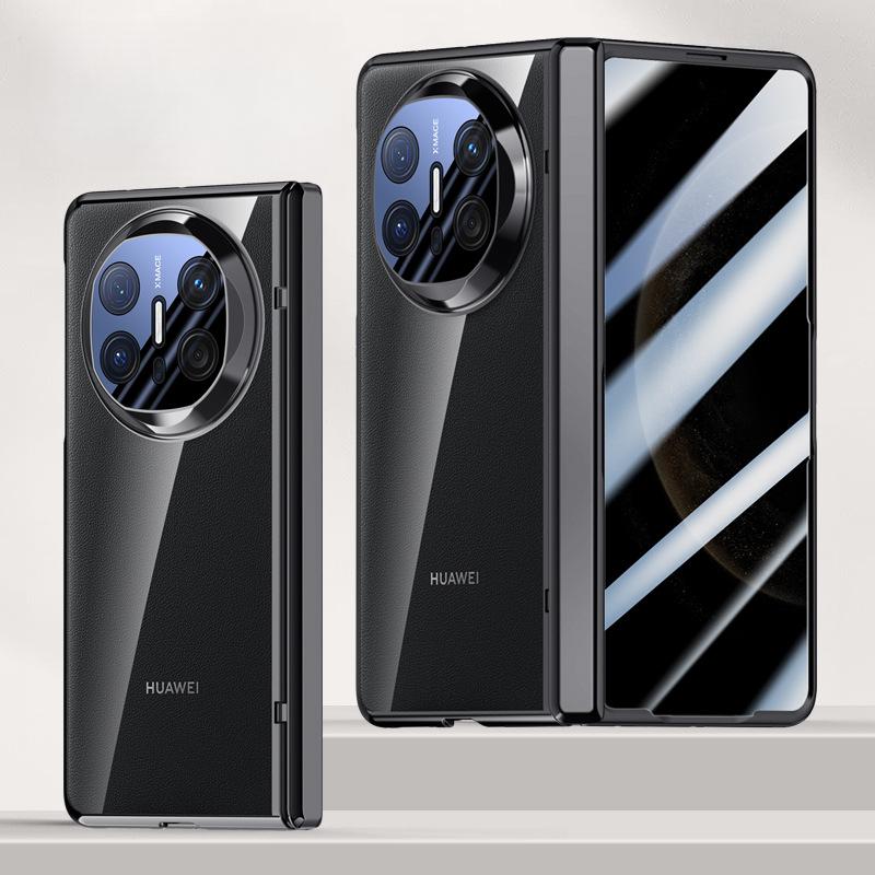 Suitable for Huawei Matex6 Mobile Phone Case Film Integrated Flip Plating Transparent All-inclusive Spring Hinge Center Shaft Anti-fall Sleeve