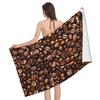 Delicious Coffee Print Comfort Beach Towel for Your Companion Friend Gifts, Microfiber Quick Dry Camping Swim Pool Bath Towels