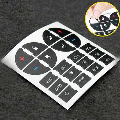 Zwart Vinyl AC Dash Button Repair Kit Decal Stickers Vervanging voor Chevrolet GMC