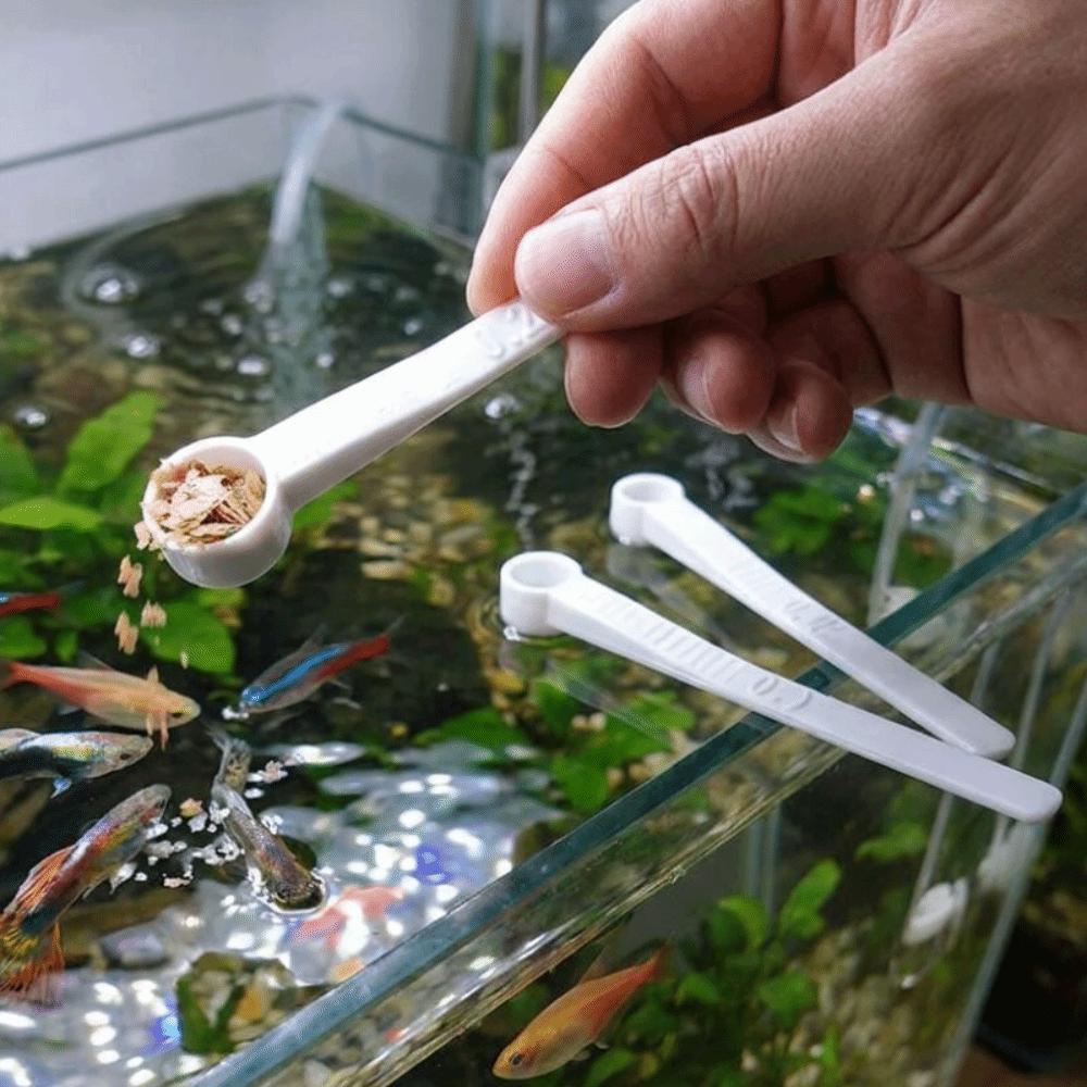 3Pcs Multi-size Aquarium Feeding Scoop Precise Scale Fish Feeding Tool For Home Use
