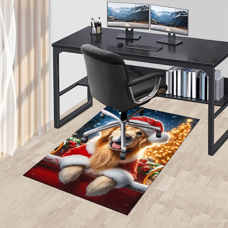 

Christmas Santa Dog Chair Mat - Anime Cartoon Design, Non-Slip Carpet for Office, Home Decor, Living Room, Bedroom, Gaming Room & Dormitory.R089 60cm by 90cm