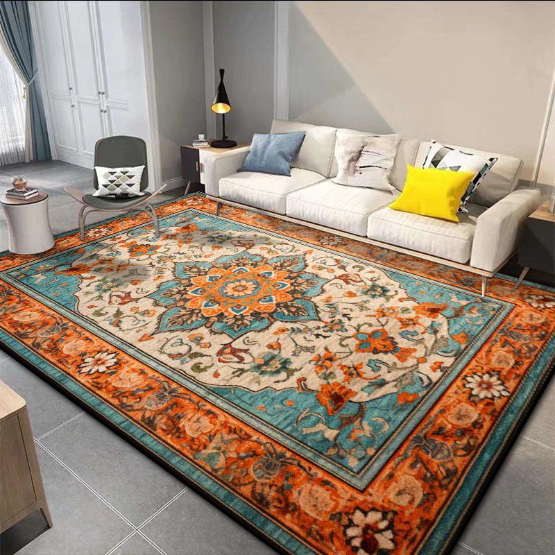 

Persian Retro Large Area Living Room Rugs Decoration Home Bedroom Lounge Fluffy Short Velvet Carpet 200x300 Bedside Non-slip Mat 60*90cm