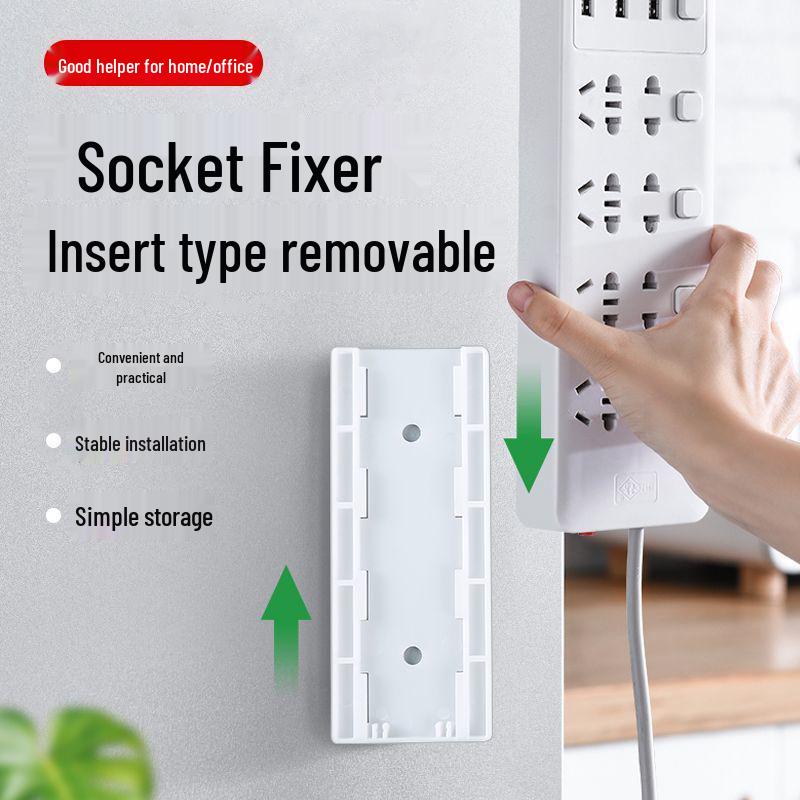 Wall-Mount Power Strip Holder - Cable Organizer Punch-Free