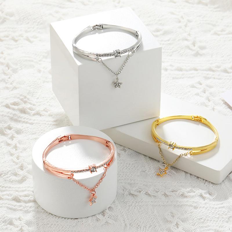 2025 New Luxury Jewelry Stainless Steel Bracelets & Bangles Female Heart Forever Love Charm Bracelet For Women Gifts