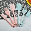 3Pcs Silicone Cream Scraper Set Nonstick Bread Cake Butter Spatula Mixer Oil Brush Removable Cake Spatula Kitchen Baking Tool